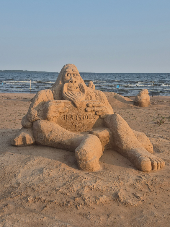 An image of a Bigfoot Sand Sculpture
