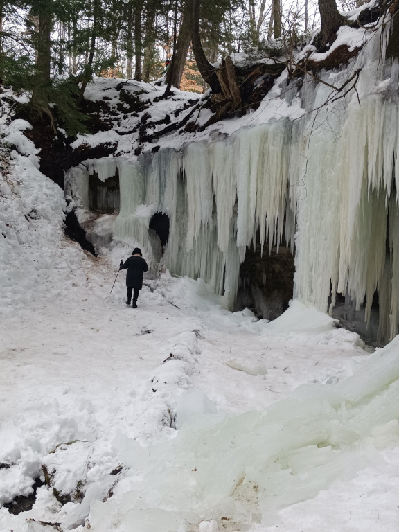 An image of Eben Ice Caves Hiker